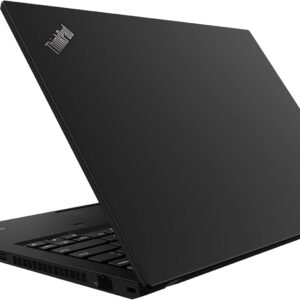 Lenovo ThinkPad T14 Gen 2 laptop with 14-inch display, sleek design, and durable build, shown in Storm Grey finish.