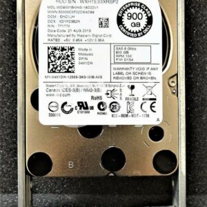 Dell 900GB 10K RPM SAS 6Gb/s 2.5″ Enterprise-Class HDD (WD9001BKHG) 1 Year Warranty (USED)